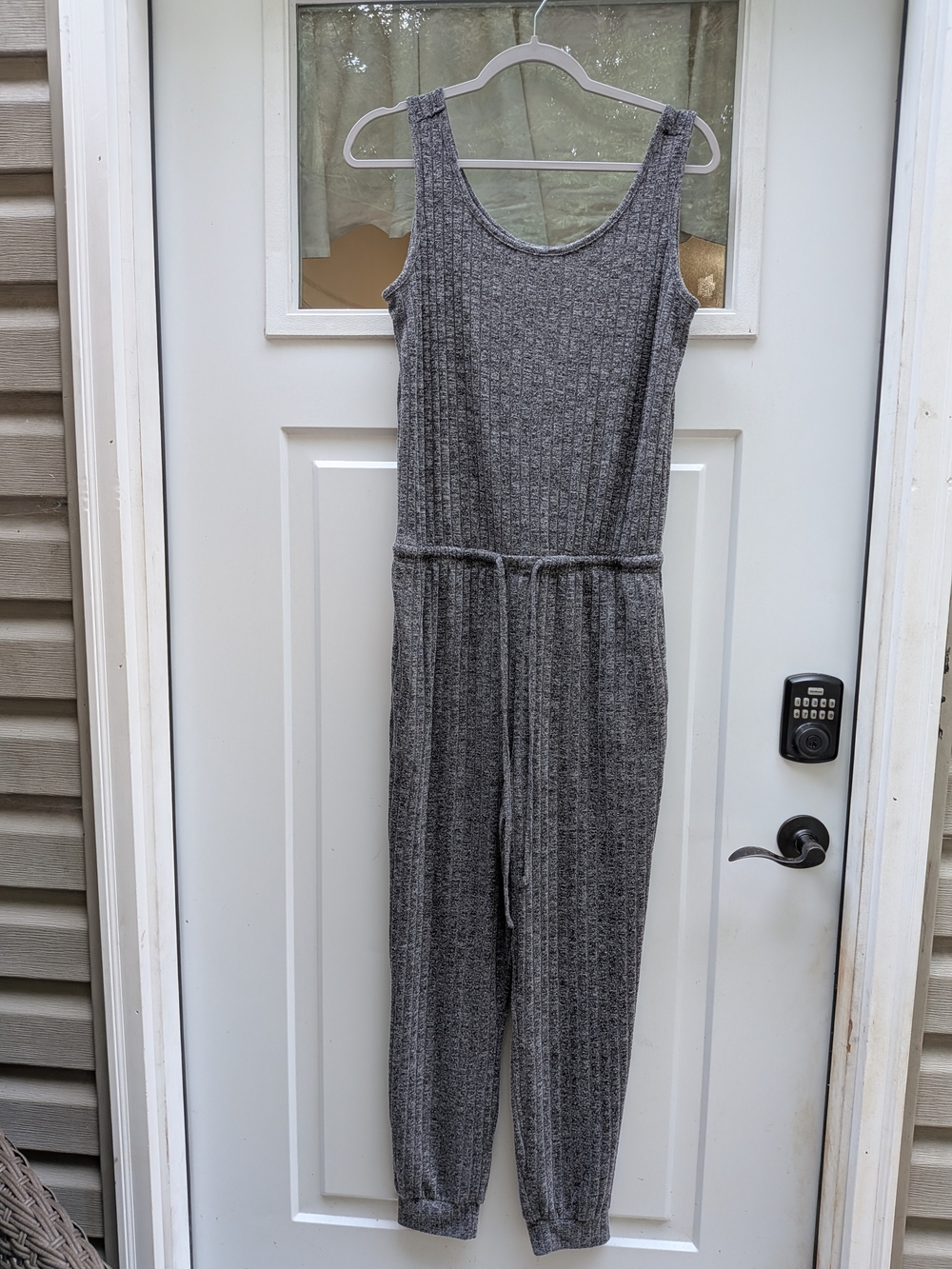 Classic Ekouaer Ribbed Tank Jumpsuit - Gray